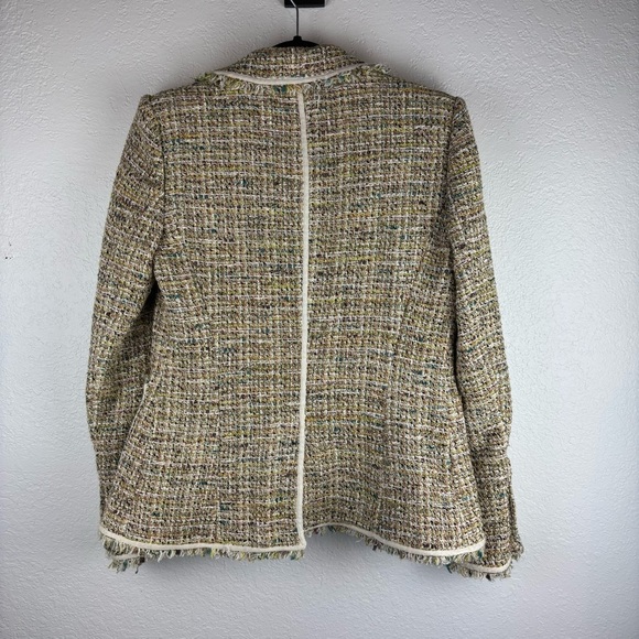 Veronica Beard Theron Tweed Double Breasted Blazer Jacket Size 2 Cream White - Picture 3 of 6